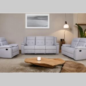 Modern Light Grey Recliner Sofa Set – 3+2+1 Seater