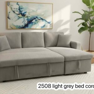 e corduroy modular sofa with hidden storage ottoman